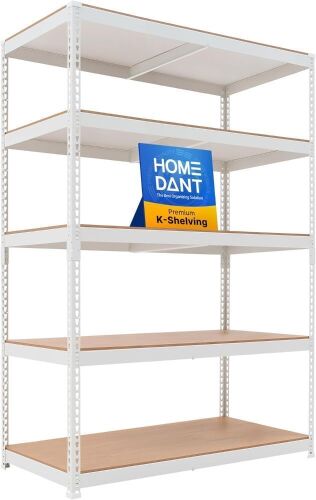 HOMEDANT 5 Tier Heavy Duty Garage Shelving, 48.1" x 24.4" x 71.3"