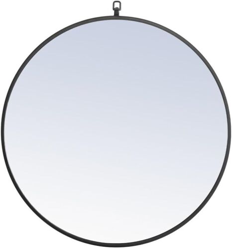 Elegant Decor Eternity 28" Contemporary Metal Frame Hooked Mirror