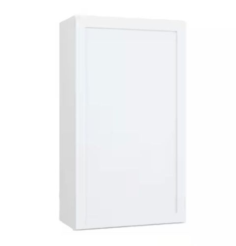 Hampton Bay Courtland 24 in. W x 12 in. D x 42 in. H Assembled Shaker Wall Kitchen Cabinet in Polar White