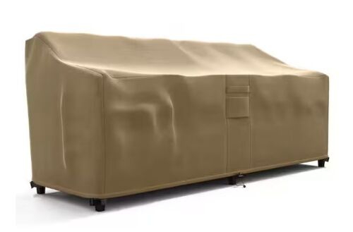 KHOMO GEAR 76 in. W x 32.5 in. H x 33 in. D Medium Brown Outdoor Sofa Patio Loveseat Furniture Cover