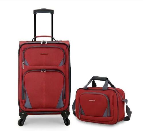 U.S. Traveler Forza Red Softside Rolling Suitcase Luggage Set (2-Piece)