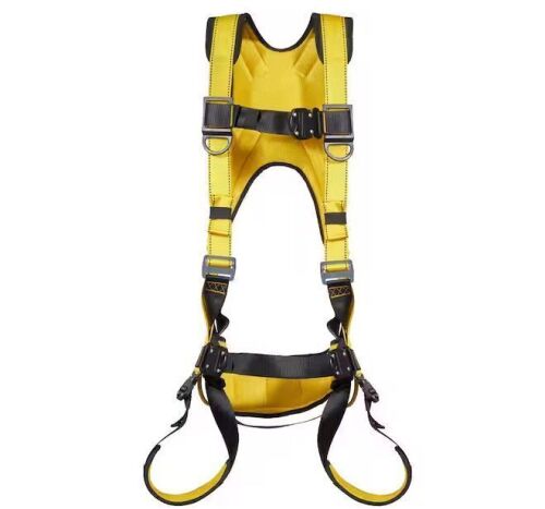 VEVOR Safety Harness Full Body Harness Fall Protection with Side Rings and Dorsal D-Rings 340 lbs. Maximum Weight