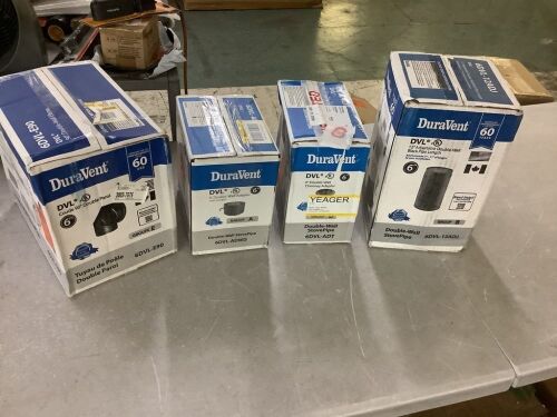 Lot of DuraVent DVL Double Wall Stove Pipe Pieces
