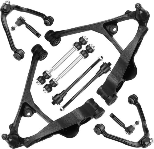 Front Control Arms w/Ball Joint for 99-06 Chevy Silverado/GMC Sierra 1500 4WD AWD (Front Torsion Bar Suspension), 02-06 Cadillac Escalade/EXT, 00-06 Suburban 1500 Tahoe Yukon