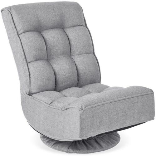 Folding Floor Gaming Chair, 360-Degree Swivel, 4 Positions