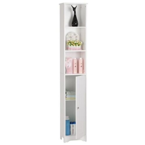 VINGLI 67" Tall Narrow Free Standing Bathroom Storage Tower Cabinet
