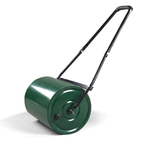 Ktaxon 24in Steel Lawn Roller Fillable with Water/Sand, U-Handle