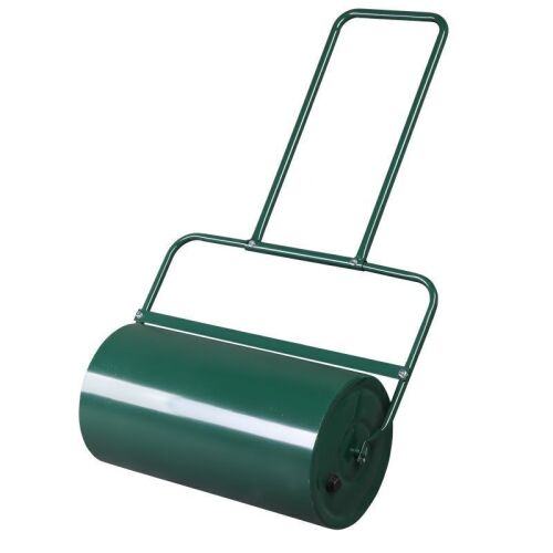 13 Gallons Water and Sand Filled Garden Drum Roller with U Shaped Handle 24"