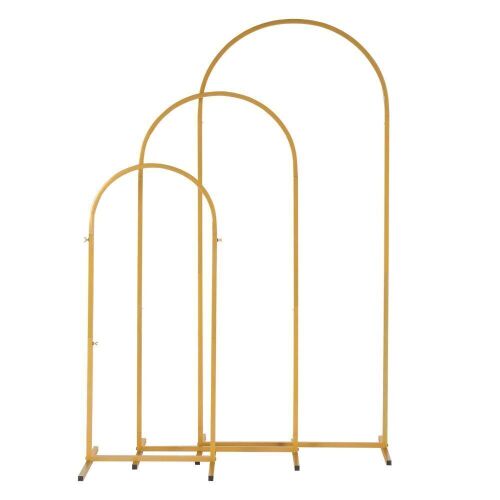 Gold Arched Arbor Set