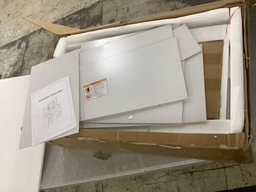47.2" Makeup Vanity Desk with USB Charging Station, 3 Color Lights