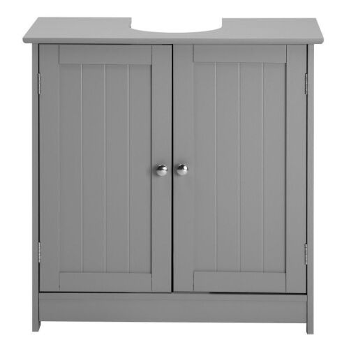 Pedestal Under Sink Storage Bathroom Vanity Cabinet, 23.6" L x 11.4" W x 23.6" H, Gray