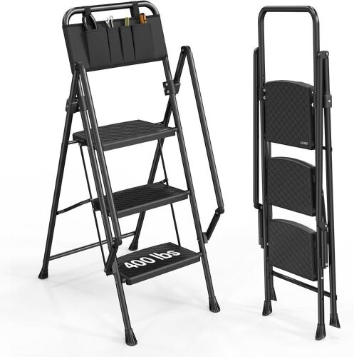LUISLADDERS 3 Step Ladder with Handrails