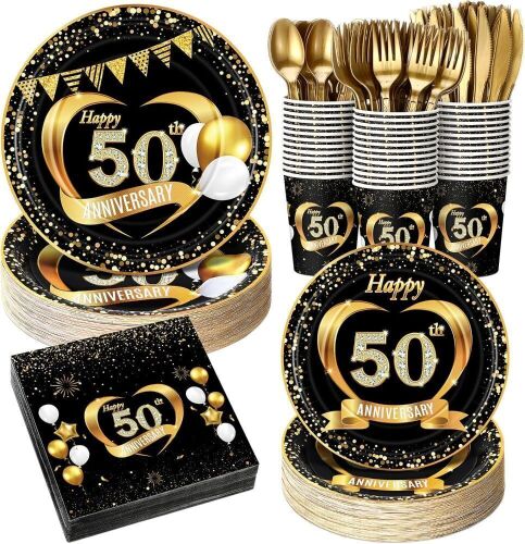 50th Wedding Anniversary Party Supplies, 400 pc