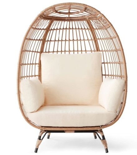 Wicker Egg Chair Oversized Indoor Outdoor Patio Lounger