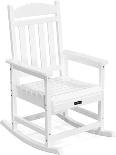VINGLI Outdoor HDPE Rocking Chair, 450lb Capacity