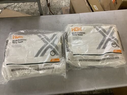 Lot of (2) HDX Multi-Purpose Terry Towels, 60pk
