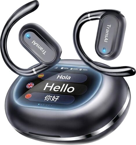AI Translation Earbuds Real Time 157 Languages Translator Ear Buds Interpreter Earphones, Open-Ear Comfort Support Playing Music Phone Calls, Audifonos Traductores Inglés Español for Travel Business