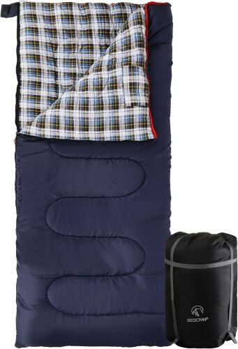 REDCAMP Cotton Flannel Sleeping Bag for Camping Backpacking