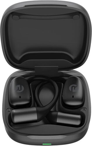 Raycon Essential Open Ear Earbuds – Open Ear Headphones, Earbuds Wireless Bluetooth, Sweat & Water-Resistant Earphones, Running Headphones with Ultra-Lightweight Design, 36 Hours Battery Life (Black)