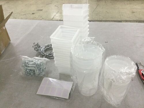 Pegboard Bins and Cups with Hooks and Loops