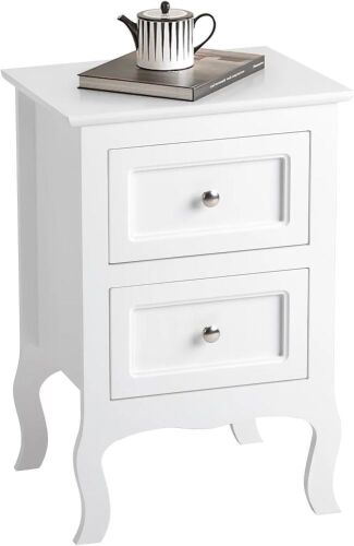 White 2 Drawer Night Stand