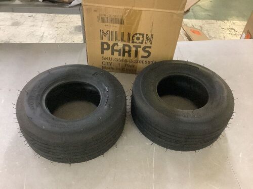 13x5.00-6 Tubeless Smooth Turf Lawn Mower Tires, 2 Pack