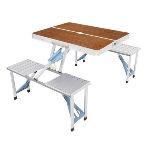 Portable Folding Picnic Table With 4 Seats - Missing Umbrella Hole Insert