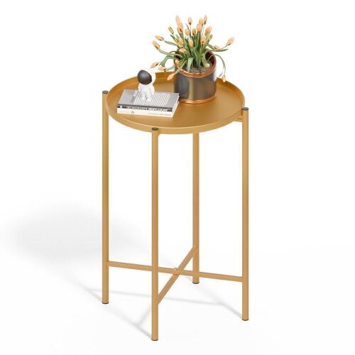 Round Metal Outdoor Side Table