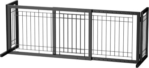 Free Standing Metal Dog Gate, 37" - 68" Wide