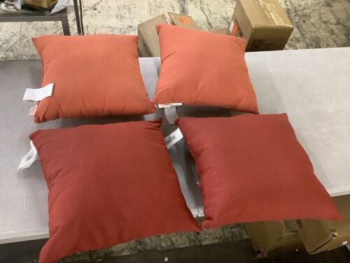 Lot of (4) Outdoor Throw Pillows