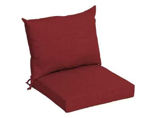 Lot of (2) ARDEN 21 in. x 21 in. Ruby Red Leala Outdoor Dining Chair Cushion