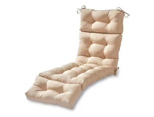 Greendale Home Fashions Solid Stone Outdoor Chaise Lounge Cushion
