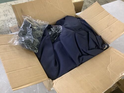 12 ft. x 16 ft. Universal Outdoor Gazebo Curtains with Zipper Navy
