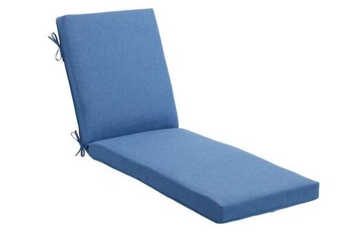 Lot of (8) Hampton Bay Cushionguard Chaise Universal Outdoor Chaise Cushion in Lake Twist
