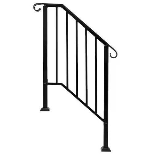 Transitional Handrail Stair Railing Fits 2-Step