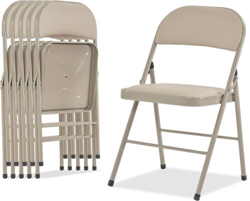Padded Folding Chairs, Set of 6