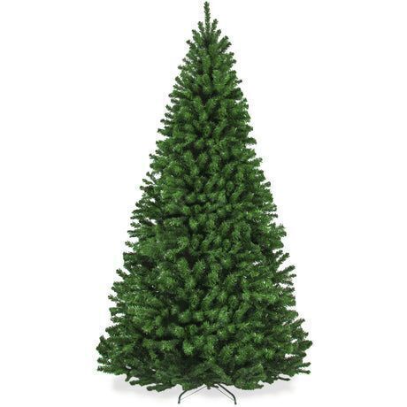 9' Unlit Artificial Green Spruce Christmas Tree, w/Easy Assembly