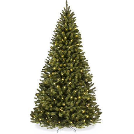 7.5' Pre-Lit Artificial Green Spruce Christmas Tree, w/Easy Assembly