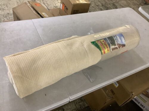 Vigoro 6 ft. x 100 ft. Almond Sun Shade Fabric Shade Cloth - Dirty