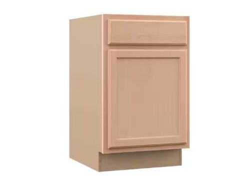 Hampton Bay Recessed Panel 21 in. W x 24 in. D x 34.5 in. H Assembled Base Kitchen Cabinet in Unfinished