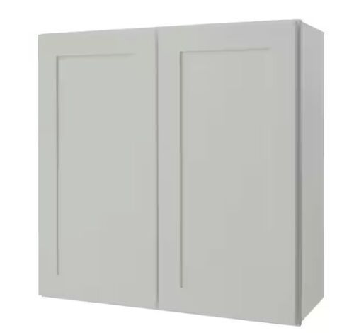 Hampton Bay Avondale 30 in. W x 12 in. D x 30 in. H Ready to Assemble Plywood Shaker Wall Kitchen Cabinet in Dove Gray