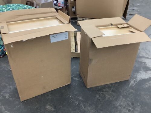 Lot of (2) Wall Cabinets - Face Coming Off of 1 & Light Damage on Other