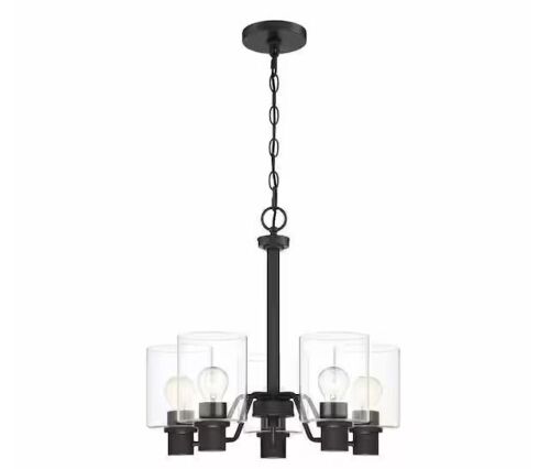Hampton Bay Castleford 5-Light Oil Rubbed Bronze Transitional Classic Chandelier