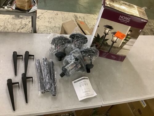 Home Decorators Collection Palmdale Solar Gray LED Weather Resistant Path Light with Glass Lens (4-Pack) - Missing 1 Post