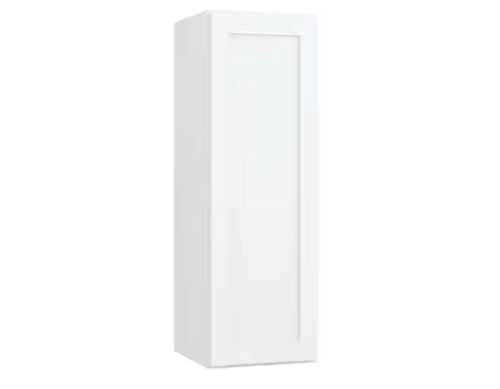 Hampton Bay Courtland 12 in. W x 12 in. D x 36 in. H Assembled Shaker Wall Kitchen Cabinet in Polar White