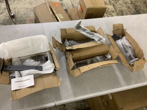 Lot of 10 & 12 in Floating Shelf Brackets, 18 pc
