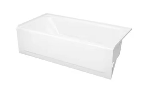Bootz Industries Maui 60 in. x 30 in. Alcove Soaking Bathtub with Right Drain in White
