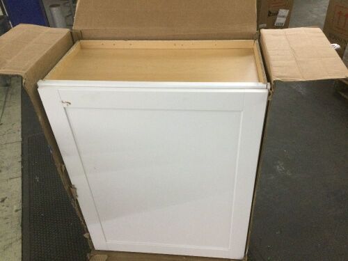 Hampton Bay Westfield Feather White Assembled Wall Kitchen Cabinet (24 in. W x 12 in. D x 30 in. H)