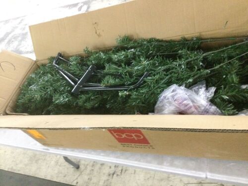 6' Pre-Lit Artificial Green Spruce Christmas Tree, w/Easy Assembly