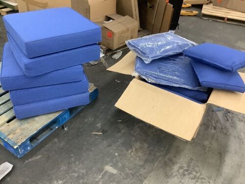 WNP 26 in. x 26 in. x 5 in. (14-Piece) Deep Seating Outdoor Lounge Chair Sectional Cushions Blue